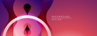 Soyut geometrik şekiller, canlı pembeler, morlar modern arka plan yaratır. Minimalist tasarım, pürüzsüz gradyanlar sunum dinamik bileşimi.