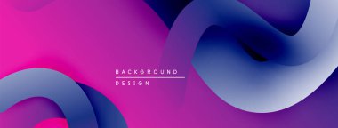 Soyut sıvı şekiller, canlı mor renkler, modern tasarım. Pürüzsüz gradyanlar dinamik görsel akış yaratır. Arkaplan dokusu yumuşak.