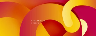 Soyut sıvı şekiller, sıcak renk paleti. Gradyan geçişler dinamik görsel efekt yaratır. Arka planlar için modern tasarım ögesi.