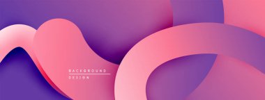 Soyut sıvı şekilleri örtüşür, canlı pembeler ve morlar yaratır. Modern tasarım hareketi, derinliği, yumuşak eğilimleri çağrıştırıyor. Minimalist estetik.