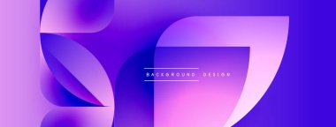 Soyut gradyan katmanlar modern görsellik yaratır. Pembe, mor renkler düzgün bir şekilde karışıp dinamik bir kompozisyon oluşturuyor. Minimalist metin mevcut.