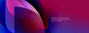 Soyut gradyanlar harmanlanarak, dinamik görsel efekt yaratır. Mor, mavi renkler kompozisyona hakim. Mevcut en küçük metin.