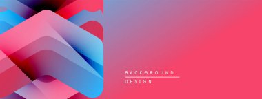 Soyut geometrik şekiller canlı renkleri harmanlarlar. Gradyan geçişler modern arkaplan tasarımı yaratır. Minimalist metin ince markalaşma ögesi ekler.