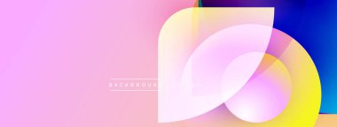 Soyut pembe arka plan. Üst üste binen renkli şekiller dinamik görsel efekt yaratır. Dijital projeler için modern tasarım ögesi.