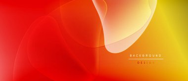 Soyut eğim arkaplanı. Pürüzsüz şekiller turuncu, sarı, kırmızı renkleri harmanlıyor. Dijital projeler için modern tasarım ögesi.