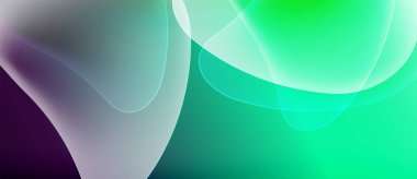 Soyut sıvı şekiller harmanlanır, canlı deniz mavisi ve mor renkler yaratır. Yumuşak eğimler hareket ve derinlik olduğunu gösteriyor. Minimalist tasarım sakin bir atmosferi çağrıştırıyor.