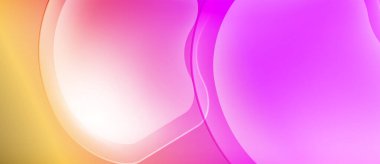 Soyut arkaplan özellikleri akan şekiller, canlı renkler. Sarı, pembe, mor renkler pürüzsüz bir şekilde karışıyor ve yumuşak renkler oluşturuyor. Modern tasarım.