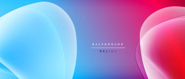 Soyut arkaplan özellikleri akan şekiller, maviden pembeye gradyan. Metin arkaplan dizaynı odaklı minimalist tasarım. Yumuşak geçişler, canlı renkler.