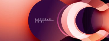 Soyut tasarım özellikleri üst üste binen katmanlar, gradyanlar. Sıcak renkler hakim, modern estetik yaratıyor. Minimalist kompozisyon, pürüzsüz geçiş.