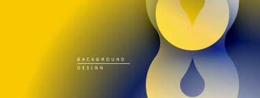 Soyut eğim arkaplanı. Sarı, mavi renkler düzgün bir şekilde harmanlanır. Dijital projeler için modern tasarım öğesi. Minimalist estetik.