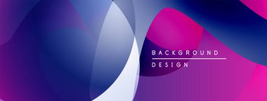 Soyut gradyanlar çakışıyor, dinamik görsel etki yaratıyor. Modern tasarım elementleri akıcılık, derinlik, canlı renk paleti önerir.