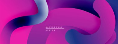 Soyut sıvı şekiller, canlı mor renkler, modern tasarım. Pürüzsüz gradyanlar dinamik görsel akış yaratır. Projeler için arkaplan ögesi.