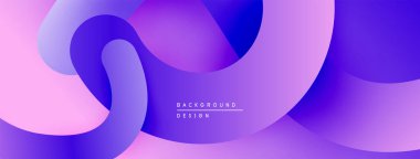 Soyut sıvı şekiller, canlı mor renkler, pürüzsüz gradyanlar. Modern tasarım, dinamik kompozisyon, görsel olarak çekici arkaplan.