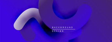 Soyut sıvı şekiller, canlı mavi renkler, modern tasarım. Gradyan katmanlar derinlik, pürüzsüz geçişler ve dinamik bileşim yaratır..