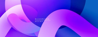 Soyut sıvı şekiller, canlı mor renkler, pürüzsüz gradyanlar. Dijital projeler ve sunumlar için modern tasarım ögesi.