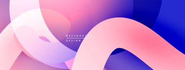 Soyut sıvı şekiller harmanlanarak canlı pembeler, morlar, maviler yaratır. Modern tasarım hareketi, yumuşaklığı, derinliği çağrıştırıyor.