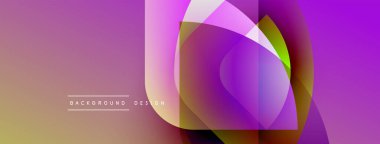 Soyut renkli tasarım. Düz gradyanlar harmanlanarak, dinamik görsel efekt yaratır. Çeşitli projeler için modern arkaplan.