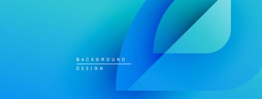 Soyut mavi eğimler dinamik şekiller yaratır. Minimalist tasarım metin arkaplan tasarımı içerir. Modern estetik, temiz kompozisyon.