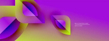 Soyut canlı katmanlar dinamik mor, sarı gradyan oluşturur. Modern tasarım arka planlar ve sunumlar için uygundur. Yumuşak geçişler görünür.