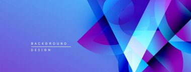 Soyut enerjik tasarım. Mavi mor renkler harmanlanarak dinamik geometrik şekiller oluşturur. Modern arkaplan dijital projeler için mükemmel.