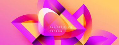 Soyut eğimler dinamik şekiller yaratır. Pembe, mor, turuncu renkler kusursuz bir şekilde harmanlanır. Arka planlar için modern tasarım ögesi.
