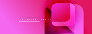 Soyut pembe arka plan. Üst üste binen katmanlar derinlik yaratır, modern tasarım elementleri mevcut. Metin arkaplan tasarımı okur.