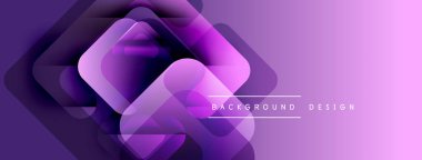 Soyut mor kareler örtüşüyor ve dinamik bir değişim etkisi yaratıyor. Modern tasarım dijital arkaplanlar ve sunumlar için uygundur.