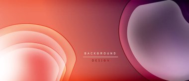 Soyut eğim arkaplanı. Katmanlar akışkan şekiller yaratır, sıcak renkler kompozisyona hakim olur. Metin elementli minimalist tasarım.