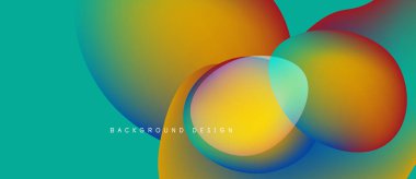 Soyut sıvı şekilleri canlı renkleri harmanlar. Gradyan geçişler dinamik görsel etki yaratır. Arka planlar için modern tasarım ögesi.