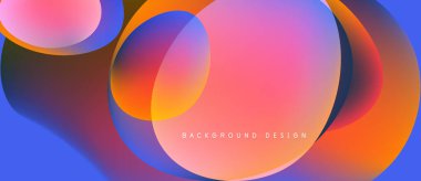 Soyut sıvı şekilleri örtüşür ve canlı renk değişimleri yaratır. Pembe, turuncu, mavi renkler kusursuz bir şekilde harmanlanır. Modern tasarım ögesi.