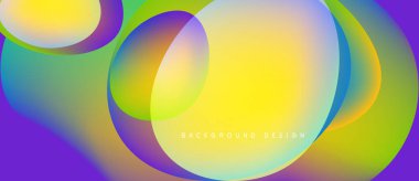 Soyut renkli dalgalar harmanlanarak canlı sıvı şekilleri yaratır. Yumuşak gradyanlar dinamik görsel deneyim sunar. Arkaplan tasarım ögeleri mevcut.