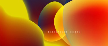 Soyut sıvı şekiller harmanlanarak canlı turuncu, sarı ve mor renkler yaratır. Modern tasarım, pürüzsüz geçişler, dinamik kompozisyon.