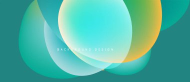 Soyut sıvı şekilleri kesişir. Teal, turkuaz, sarı renk karışımı. Arka planlar ve sunumlar için modern tasarım öğesi. Basit, temiz estetik..