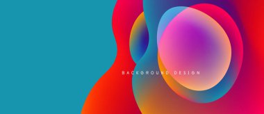 Soyut, enerjik bir arkaplan. Üst üste binen daireler dinamik renk değişimleri yaratır. Dijital projeler için modern tasarım.