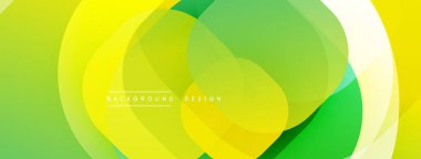 Soyut canlı katmanlar örtüşüyor. Sarı, yeşil renkler dinamik görsel efekt yaratır. Arka planlar ve pankartlar için modern tasarım uygun.