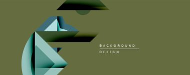 Soyut geometrik bileşim. Üst üste binen şekiller, sessiz yeşil tonlar kullanarak derinlik yaratır. Modern tasarım unsuru arka planlar, sunumlar, markalaşma için uygun. Minimalist estetik.