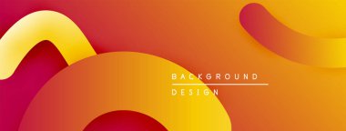 Soyut sıvı şekiller, sıcak renk paleti. Gradyan arka plan dinamik görsel efekt yaratır. Projeler için modern tasarım ögesi.