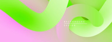 Soyut sıvı şekilleri pembe, yeşil, soluk renkleri harmanlıyor. Yumuşak gradyanlar dinamik görsel doku oluşturur. Modern tasarım ögesi.