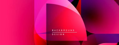 Soyut enerji eğimleri çakışıyor ve dinamik görsel etki yaratıyor. Pembe, kırmızı, mor renkler kompozisyona hakim. Modern tasarım ögesi.