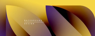 Soyut sıvı şekilleri, canlı gradyanlar. Sarı, mor pürüzsüz bir karışım. Arkaplan ve sunumlar için modern tasarım ögesi.