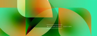 Soyut sıvı şekilleri örtüşür ve canlı renk değişimleri yaratır. Yeşil, turuncu, sarı renkler tasarımda baskın. Modern estetik.