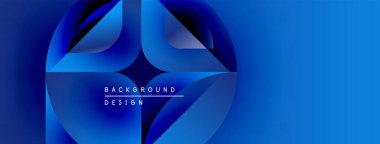 Soyut mavi tasarım. Pürüzsüz şekiller örtüşür, dinamik görsel efekt yaratır. Renkler derinliği gösteriyor, modern estetiği..