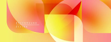Soyut eğimler örtüşüyor, canlı sarı, turuncu, kırmızı bileşim oluşturuyor. Arkaplan ve sunumlar için modern tasarım ögesi.