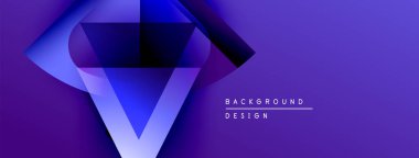 Soyut mor tasarım geometrik şekiller, gradyanlar, parlak röfleler içerir. Dijital projeler için modern arkaplan.