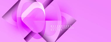 Soyut pembe arka plan. Geometrik şekiller örtüşür, dinamik görsel efekt yaratır. Dijital projeler için modern tasarım.