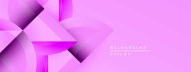 Soyut pembe arka plan. Geometrik şekiller, dinamik görsel efekt oluşturur. Modern tasarım elemanları.