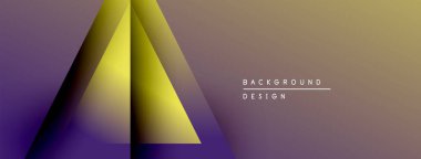 Soyut geometrik şekiller, mor, sarı gradyanlar. Arka planlar ve sunumlar için modern tasarım öğesi. Minimalist estetik.
