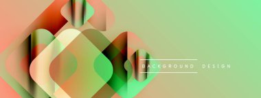 Soyut geometrik şekiller örtüşür, canlı bir değişim etkisi yaratır. Yumuşak renkler harmanlanır, modern arkaplan tasarımı oluşturulur.