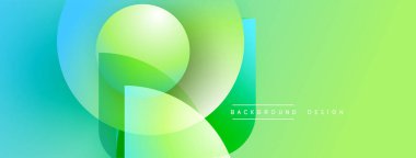 Soyut, enerjik tasarım, üst üste binen daireler. Renkler turkuvaz, kireç, sarı karışımı dinamik görsel efekt yaratır. Modern arkaplan ögesi.