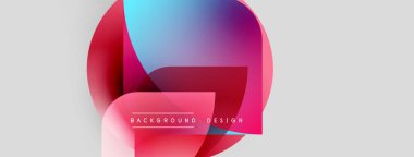 Soyut tasarım, canlı örtüşen daireler içerir. Renkler harmanlanarak modern arkaplan oluşturuldu. Metin arkaplan tasarımı okur.